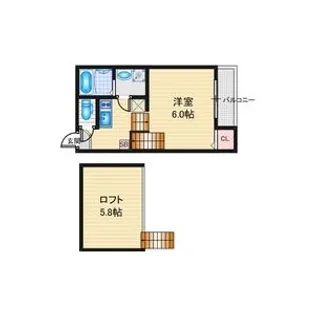 ハーモニーテラス平安【2階】の間取り