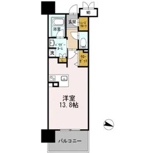 ロイヤルパークスERささしま【836号室】の間取り