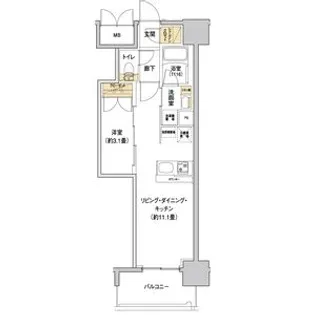 リビオメゾン新大阪【6階】の間取り