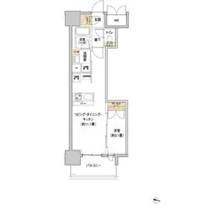 リビオメゾン新大阪【9階】の間取り