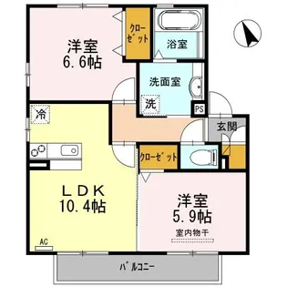 マルモカオン A棟【2階】の間取り