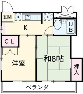 第2もとざかやハイツ【2階】の間取り