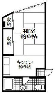 タカノビル【3-B号室】の間取り