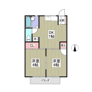 ハイビレッヂ篠崎【1階】の間取り