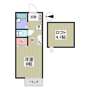 エクセレント三ツ沢B棟【203号室】の間取り