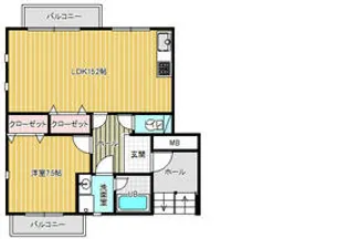 プレイズ・ワン【102号室】の間取り