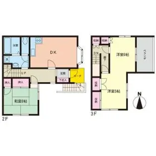 ハイツ西沢【201号室】の間取り