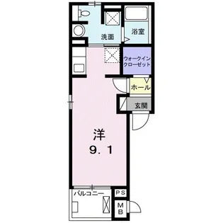 埼玉県入間市大字仏子【アパート】の間取り