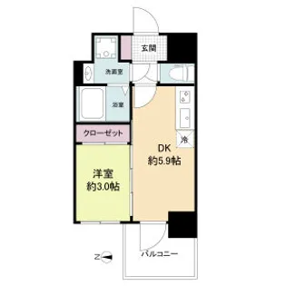セレニテ新大阪グランデ シュッド【0605号室】の間取り