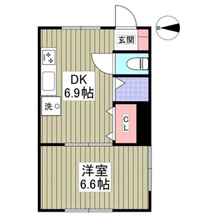 イワモトビル ホワイトコーポラス【1階】の間取り