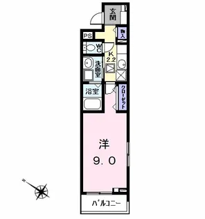 シャルール伏屋【1階】の間取り