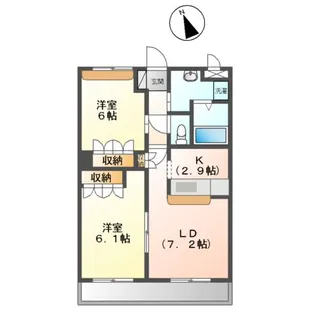 ルミナスガーデンA【2階】の間取り