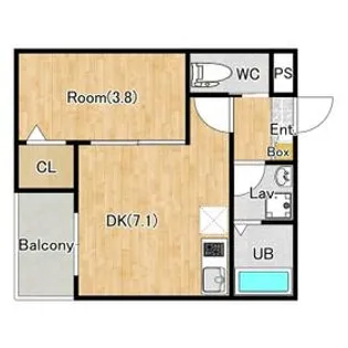 ジーメゾン市原五井【202号室】の間取り