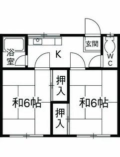 中川荘【201号室】の間取り
