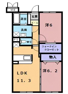 メゾン・ダルカンシールⅡ【2階】の間取り