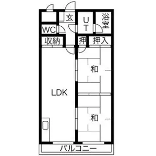 クランブレ西川田【3階】の間取り