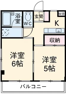 KHハイツⅡ【201号室】の間取り
