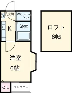プランドール瓢箪山【105号室】の間取り