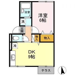 カントリーハウス【1階】の間取り