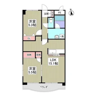 ルネス・レガート【3階】の間取り