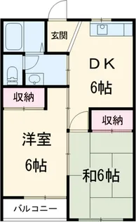 下城ハイツD【205号室】の間取り