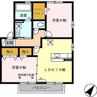 リビングタウンヴェルードA【2階】の間取り
