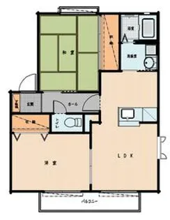 ロイヤルハイツ B【102号室】の間取り