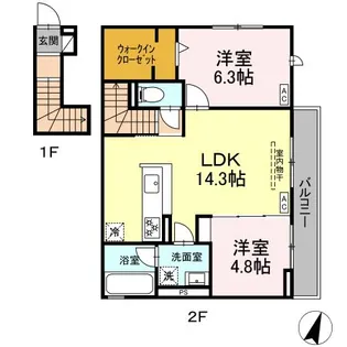フィルモア・イースト【2階】の間取り