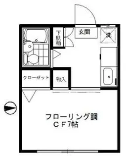 もみじ荘【202号室】の間取り