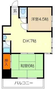 第3カワイハイツ【604号室】の間取り