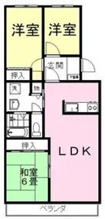 チュリス川合【305号室】の間取り