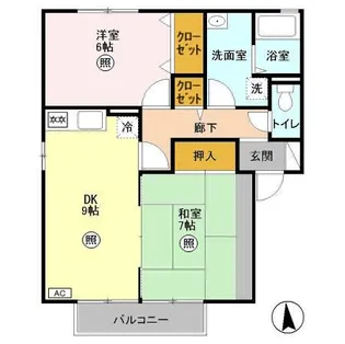 パルティール A【2階】の間取り