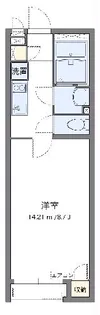 クレイノあんてれっせ【209号室】の間取り