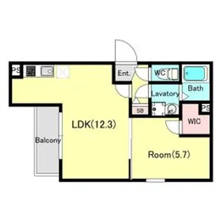 ジーメゾン金山【303号室】の間取り