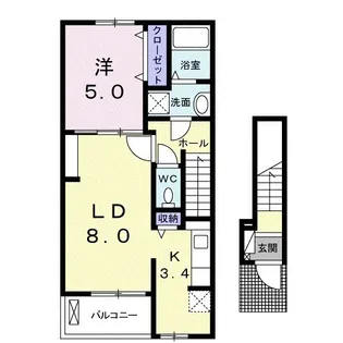 エクセランⅦ【2階】の間取り