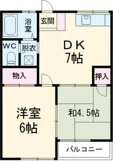 コーポハラ【1階】の間取り