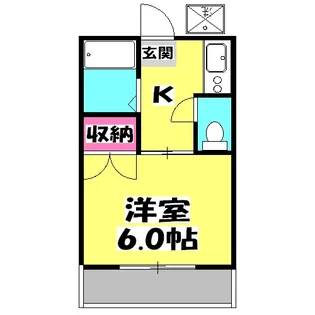 第一田辺コーポ【206号室】の間取り