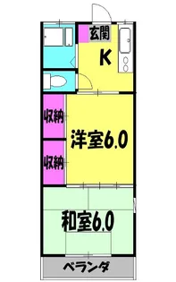 神南コーポ【203号室】の間取り