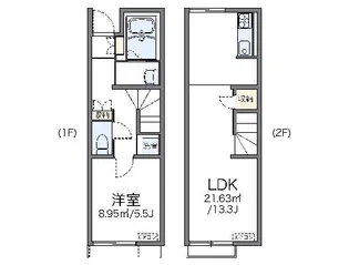 レオネクストY Y M【107号室】の間取り