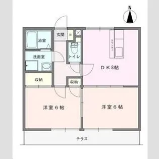 フリーランス大胡B【2階】の間取り