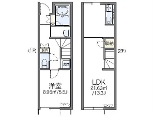 レオネクストファミールAi【102号室】の間取り