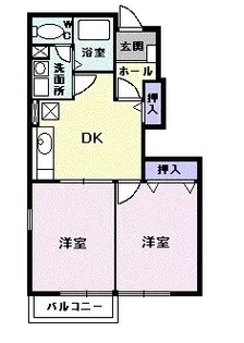 メゾンプリモデイ−ネⅡ【1階】の間取り