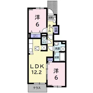 プシケ・社護寺 B【1階】の間取り