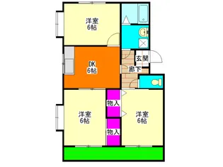 メゾンオーガスト【3階】の間取り