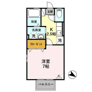 プリシェール曽我野【1階】の間取り
