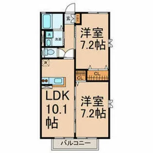 Socie【2階】の間取り