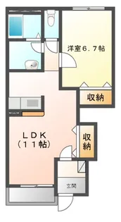 コンフォース鳩山【1階】の間取り