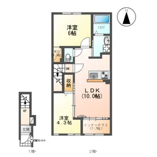 カーサ・クレール【2階】の間取り