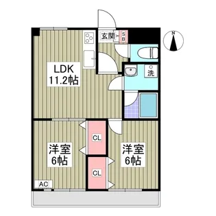 セントラルグリーンマンション【3階】の間取り