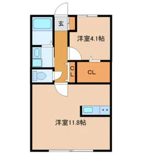 カーム一宮【1階】の間取り